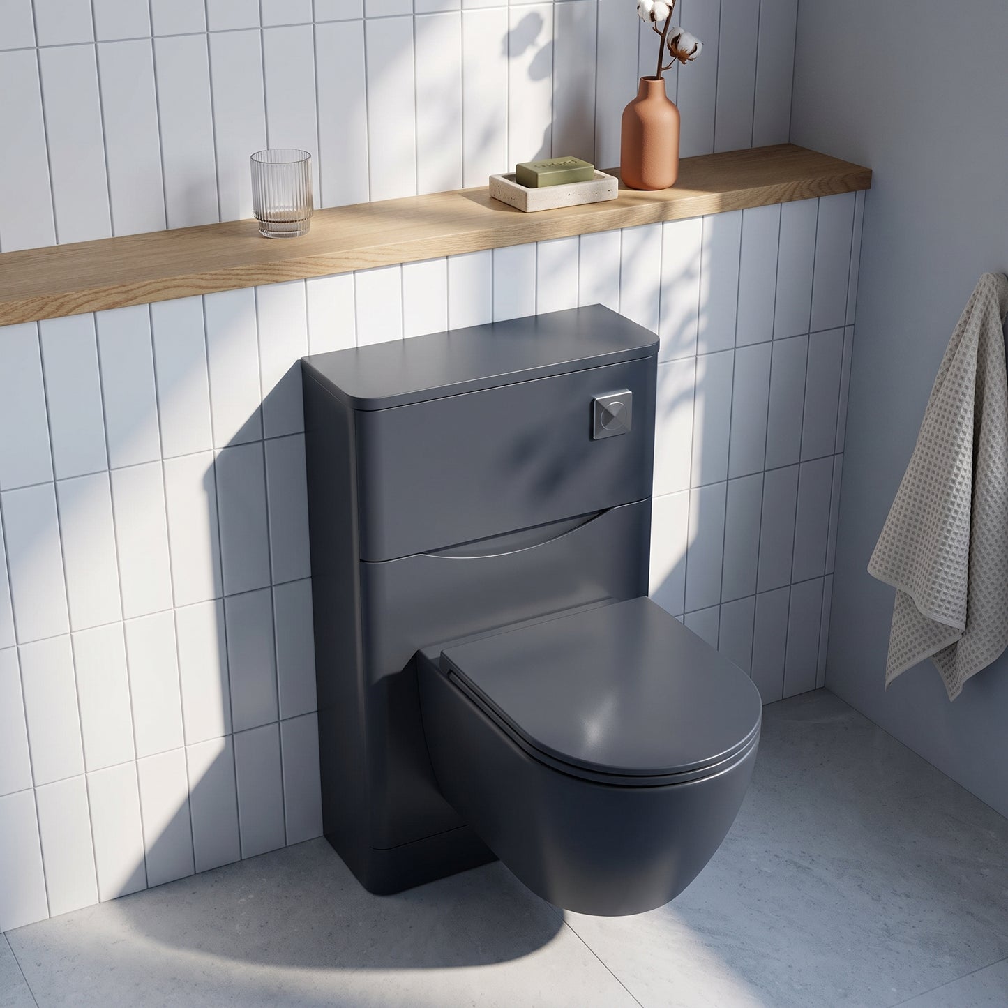 Fairford Eclipse 550mm Satin Anthracite WC Unit