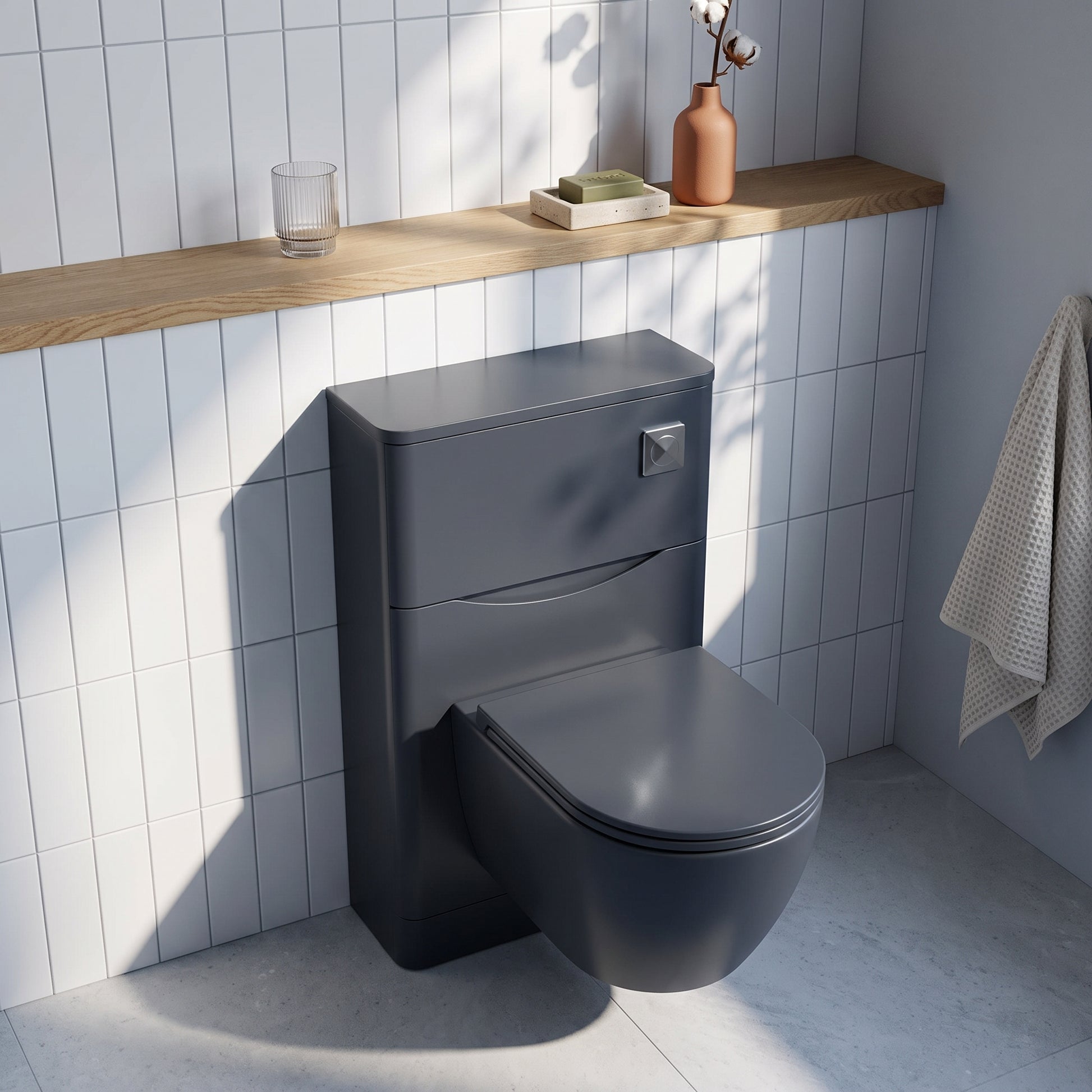 Fairford Eclipse 550mm Satin Anthracite WC Unit