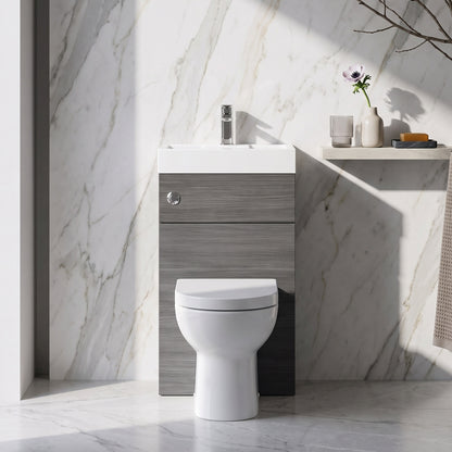 Fairford Carnation 500mm Grey Avola WC and Basin Combination Unit