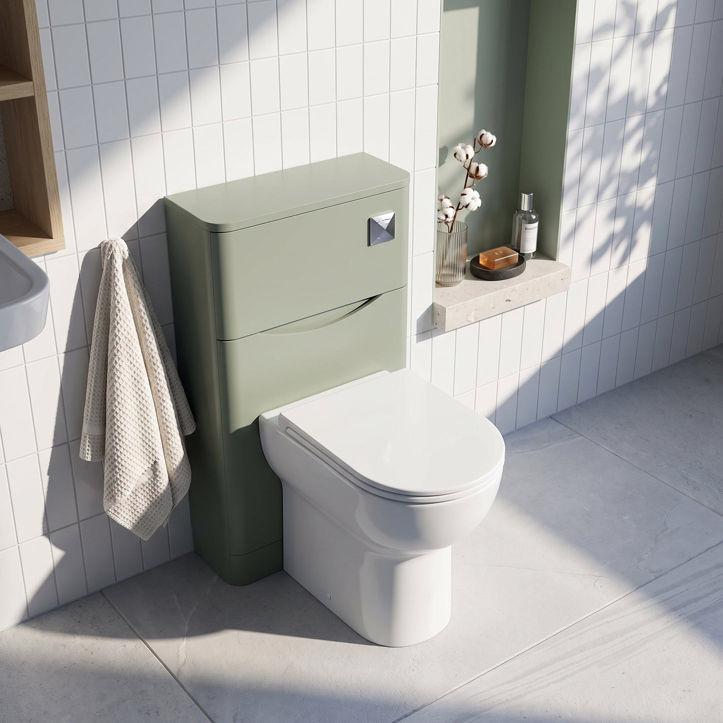 Fairford Eclipse 550mm Satin Green WC Unit