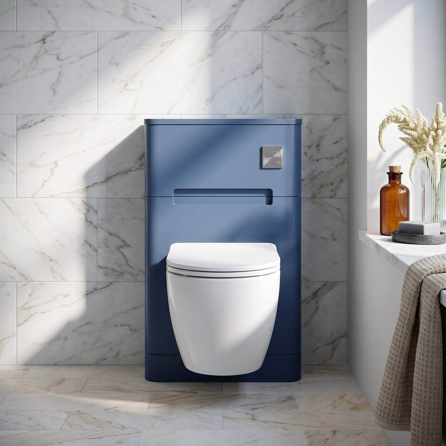 Fairford Rox 550mm Satin Blue WC Unit