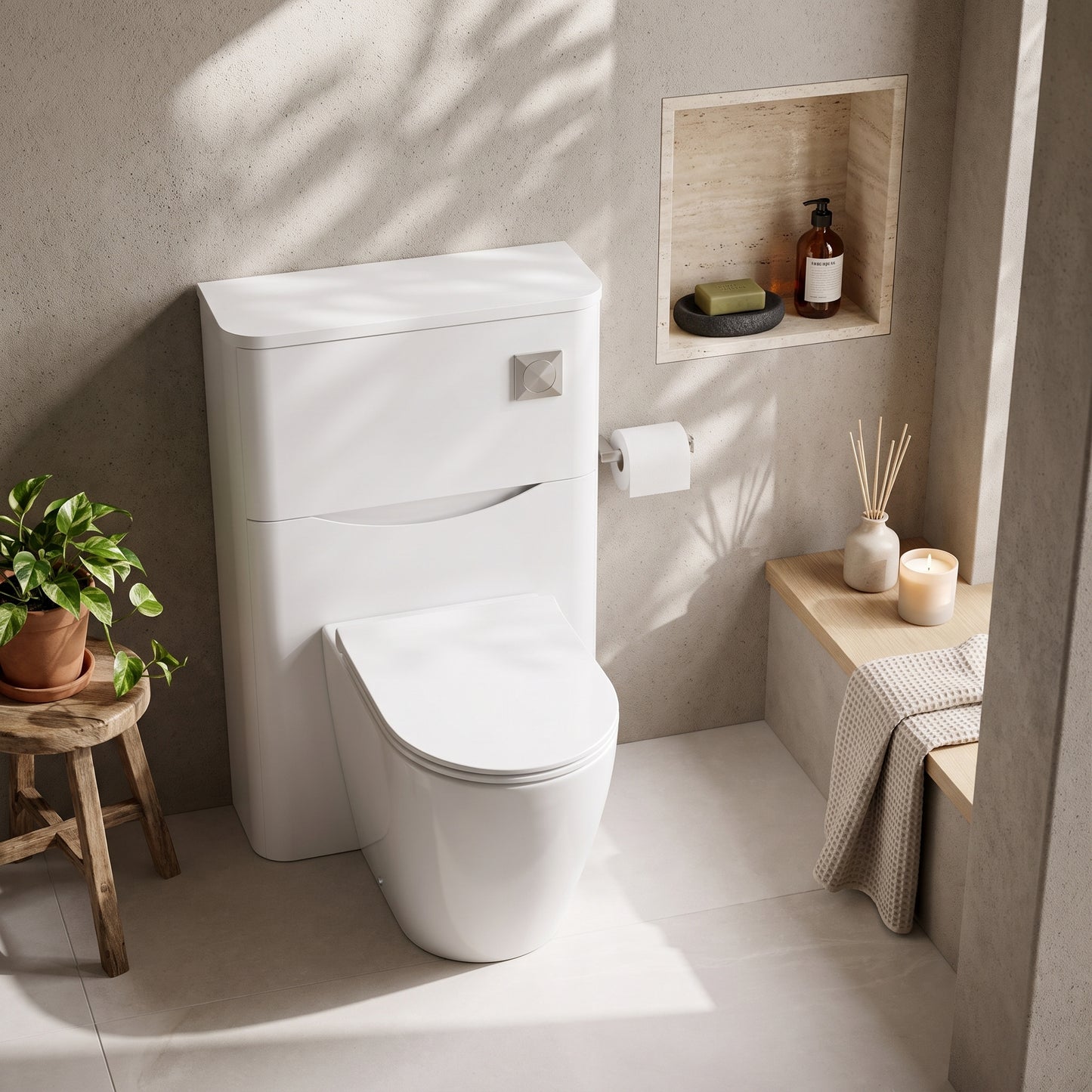 Fairford Eclipse 550mm Satin White WC Unit