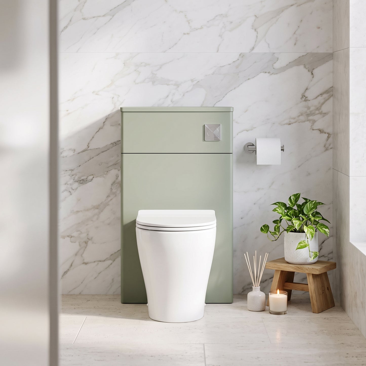 Fairford Laurel 500mm Satin Green WC Unit