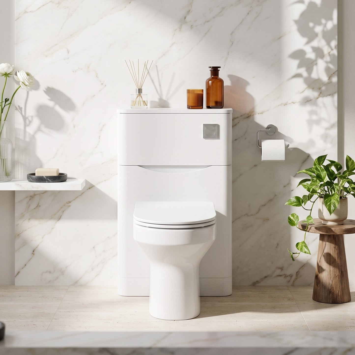 Fairford Eclipse 550mm Satin White WC Unit