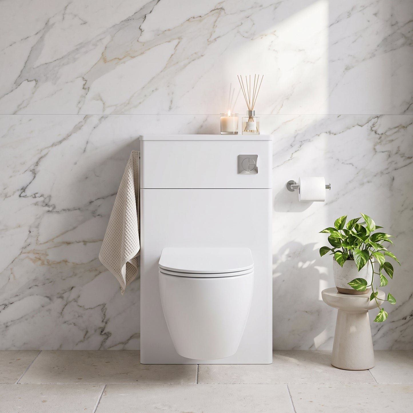 Fairford Laurel 500mm Satin White WC Unit