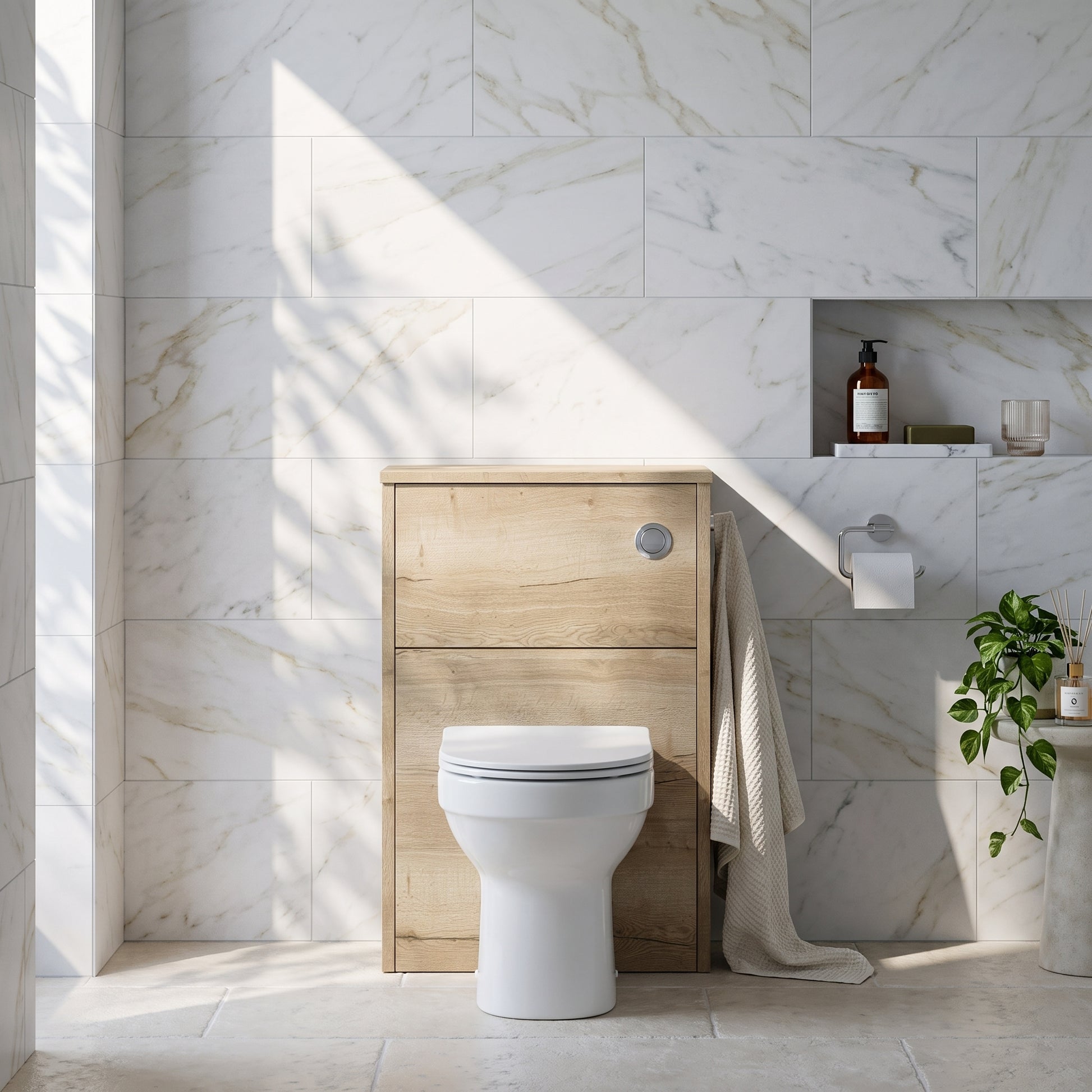 Fairford Anika 500mm Oak Woodgrain WC Unit