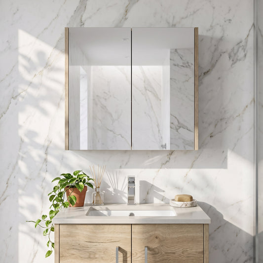 Fairford Aspri 2 600mm Solace Oak Mirror Unit