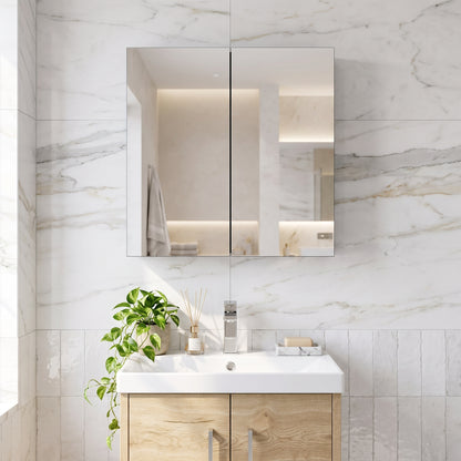 Fairford Aspri 600mm Midnight Blue 2-Door Mirror Cabinet