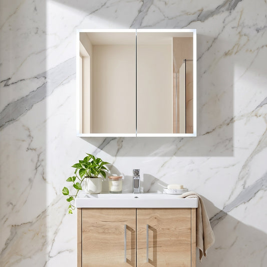 Fairford Mia Double Door Mirror Cabinet - 800mm X 700mm
