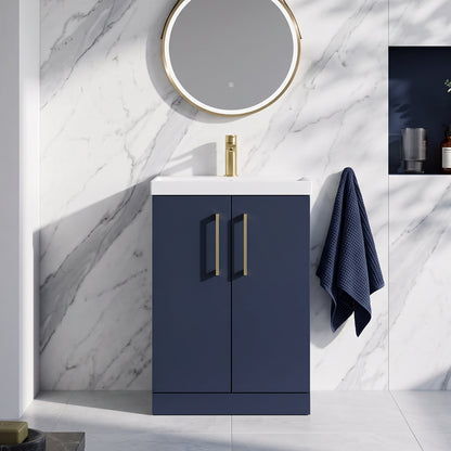 Fairford Aspri 600mm Midnight Blue 2-Door Floorstanding Vanity Unit
