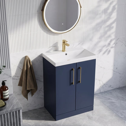 Fairford Aspri 600mm Midnight Blue 2-Door Floorstanding Vanity Unit