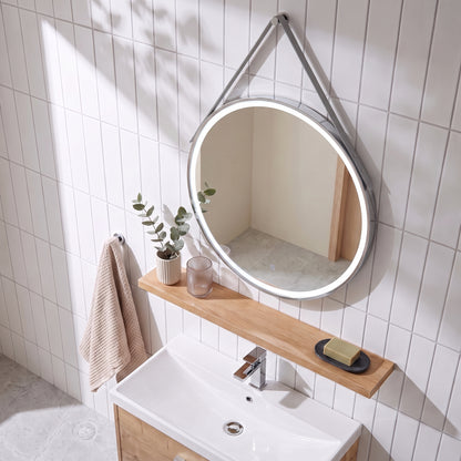 Fairford 800mm Round Chrome Illuminated Mirror with Touch Sensor