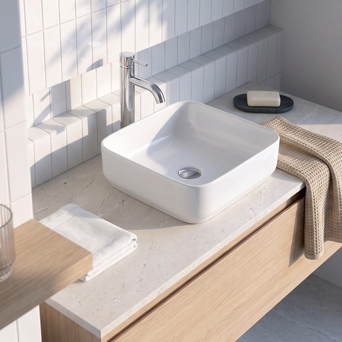 Fairford Finesse 0TH, 365 x 365 x 120mm Square Vessel