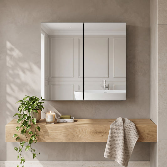 Fairford Union 800mm Anthracite Double Door Mirror Cabinet