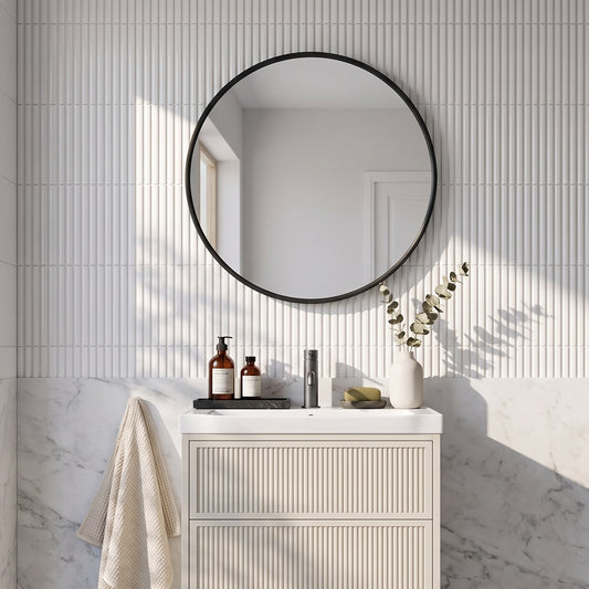 Fairford Macie Led Mirror - 600mm Wide - Matt Black