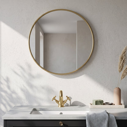 Fairford Macie Led Mirror - 600mm Wide - Brushed Brass