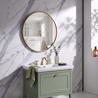 Fairford Macie Led Mirror - 600mm Wide - Brushed Brass