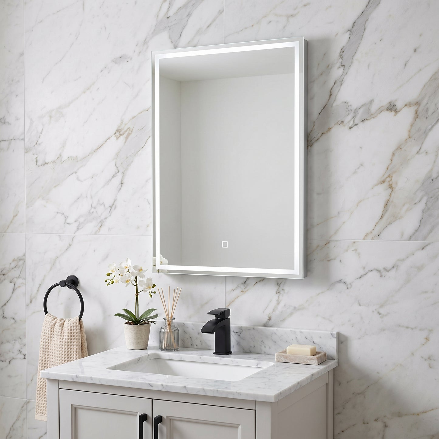 Fairford Stone 500 x 700mm LED Touch Sensor Mirror
