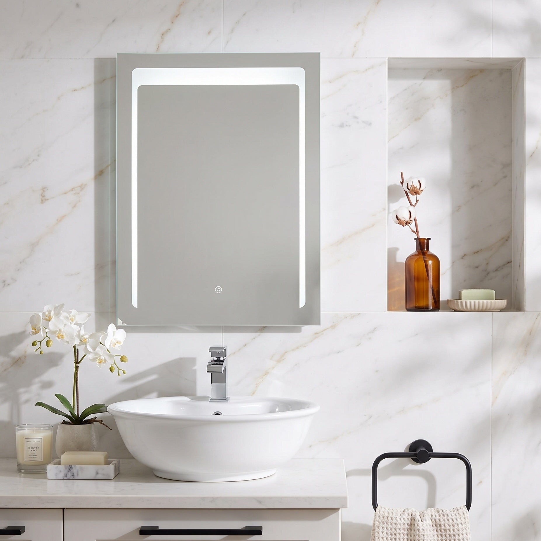 Fairford Cari 500 x 700mm LED Touch Sensor Mirror