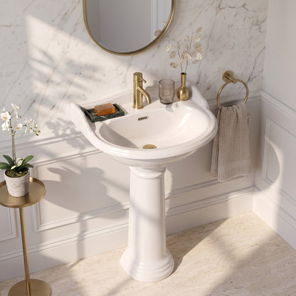 Fairford Winchester Pro 600mm 1 Tap Hole Basin and Pedestal
