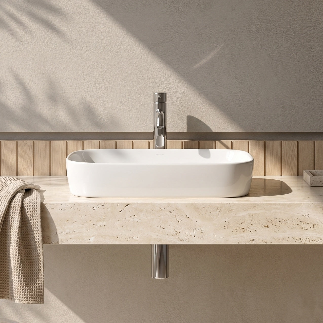Fairford Finesse 0TH, 520 x 340 x 152mm Rectangular Vessel, Semi-Recessed