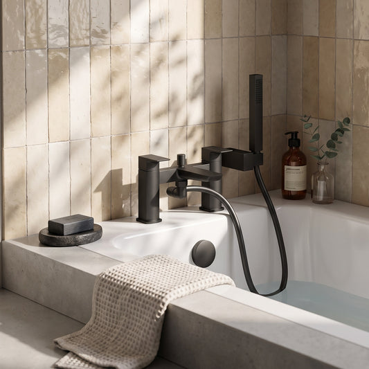 Fairford Una Matt Black Bath Shower Mixer