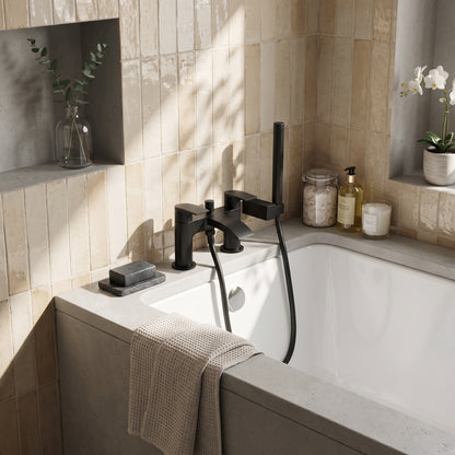 Rivato Reno Black Bath Shower Mixer