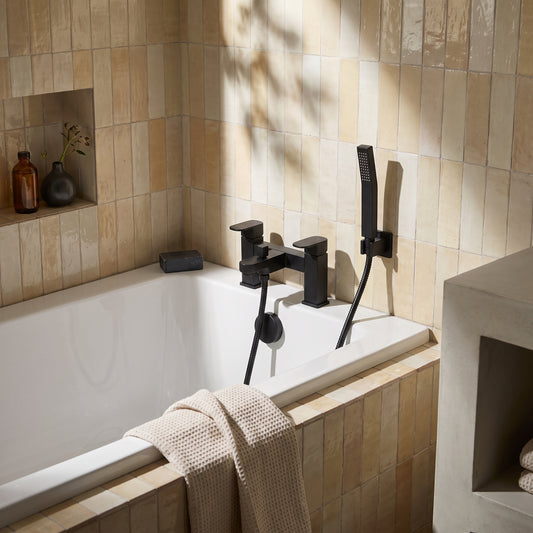 Rivato Sesia Black Bath Shower Mixer