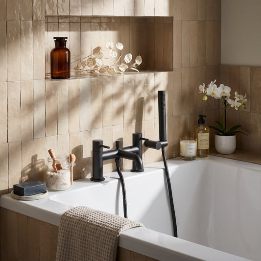 Fairford Element 7 Matt Black Bath Shower Mixer