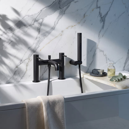 Fairford Element 7 Matt Black Bath Shower Mixer