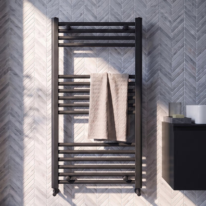 Fairford Strive Towel Radiator - 1000mm X 500mm - Black