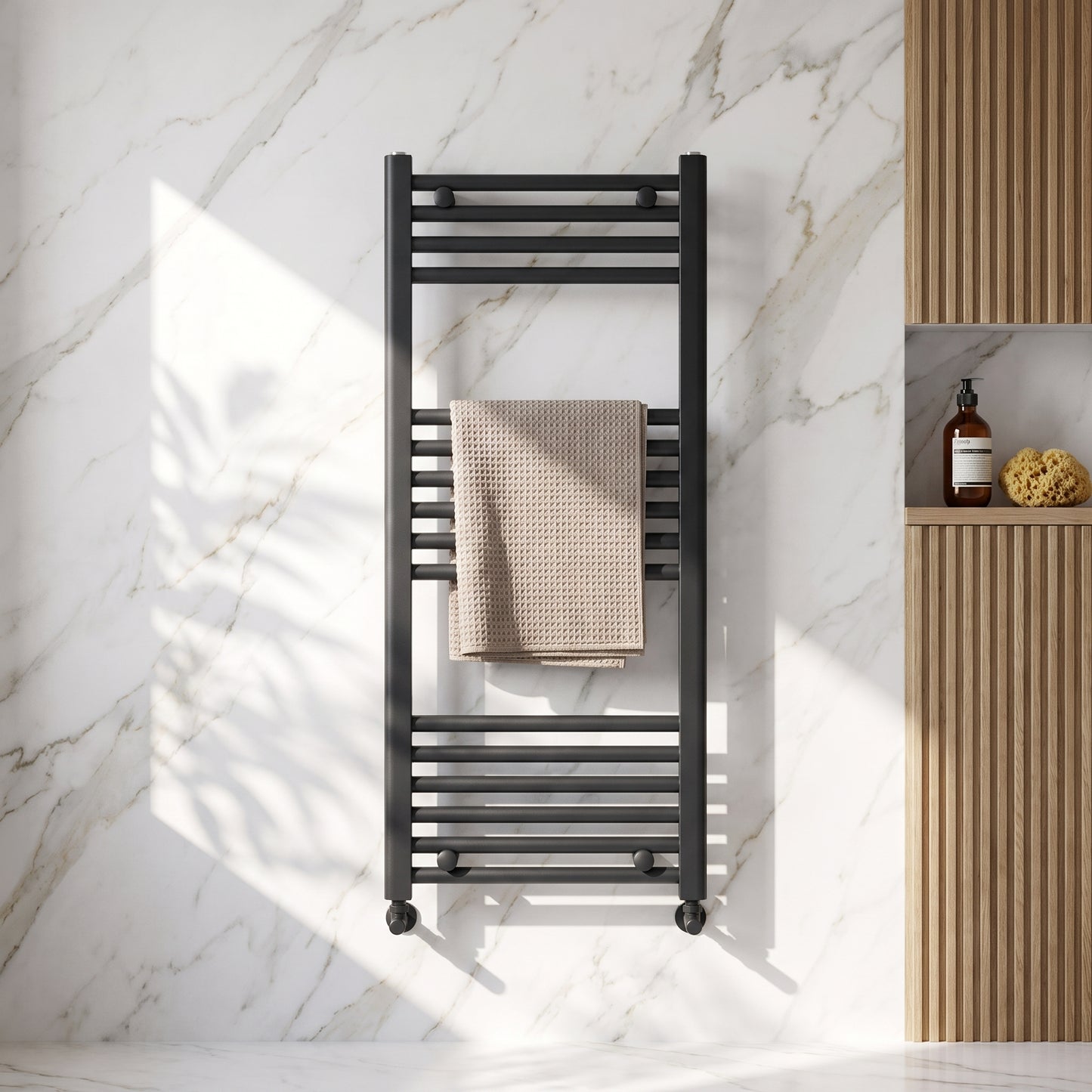 Fairford Strive Towel Radiator - 1000mm X 400mm - Black