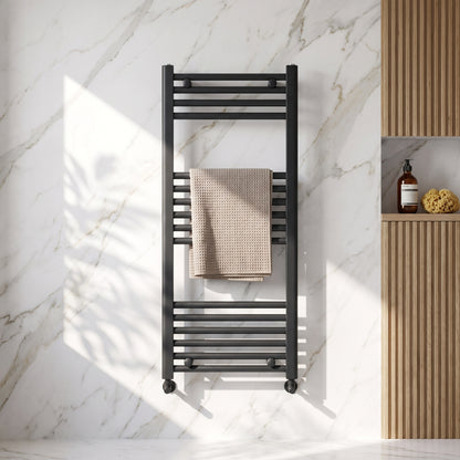 Fairford Strive Towel Radiator - 1000mm X 400mm - Black