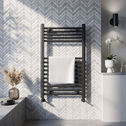 Fairford Strive Towel Radiator - 800mm X 600mm - Black