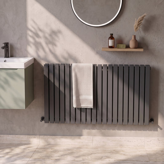 Fairford Bravo Anthracite Double Designer Radiator 600mm X 1430mm