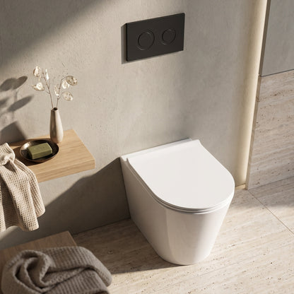 Fairford Sierra Pure Rimless Back to Wall Toilet with Soft Close Seat