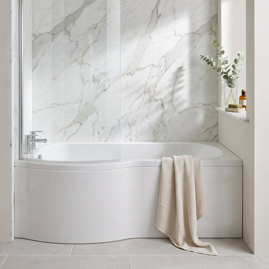 Fairford 1600 x 850mm Left Hand P Shaped Shower Bath