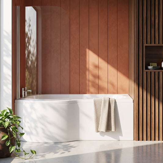 Fairford 1700 x 850mm Left Hand P Shaped Shower Bath