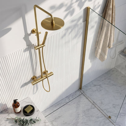 Fairford Element 7 Brushed Brass Exposed Shower Kit