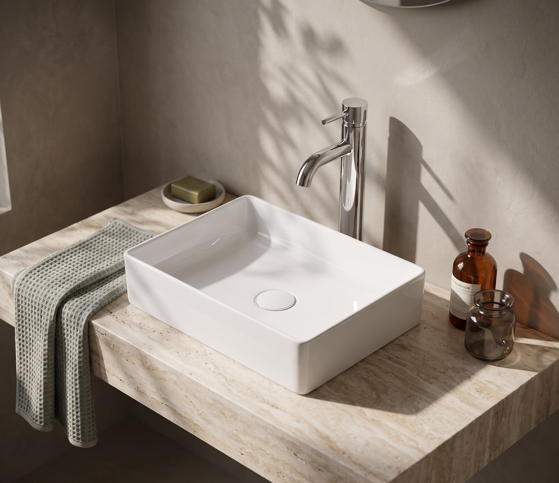 Fairford Stance 500mm Countertop Basin - White