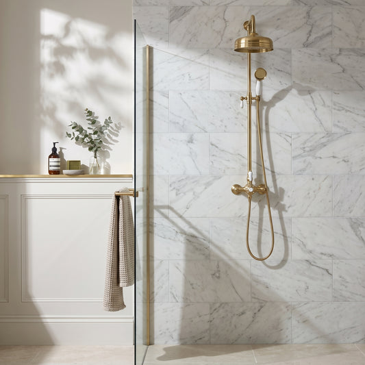 Fairford Winchester Pro Brushed Brass Single Outlet Shower Kit