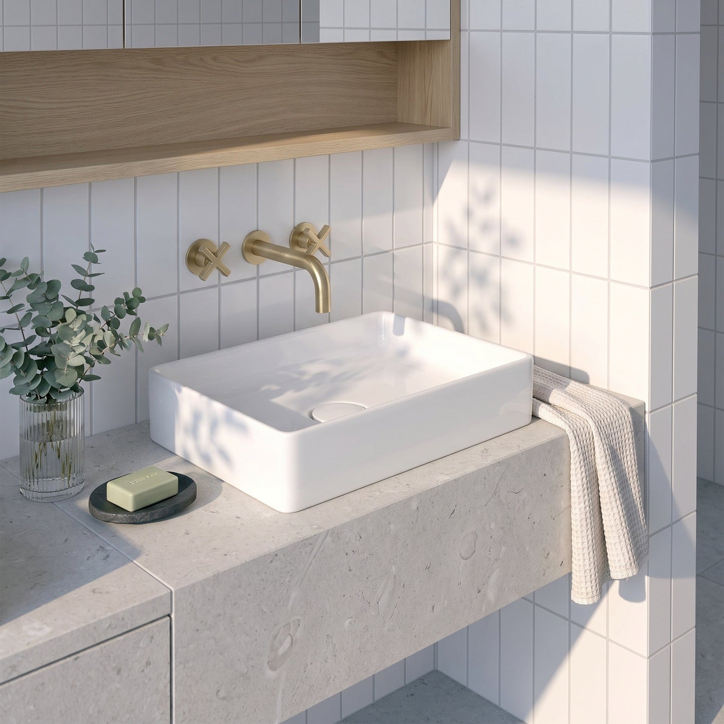 Fairford Stance 500mm Countertop Basin - White