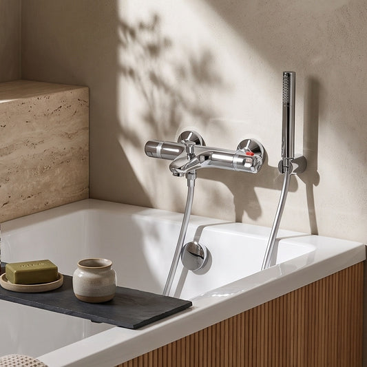Fairford Carton Wall Mounted Thermostic Bath Shower Mixer