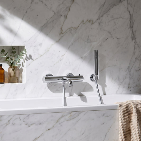 Fairford Element 7 Chrome Wall Mounted Bath Shower Mixer