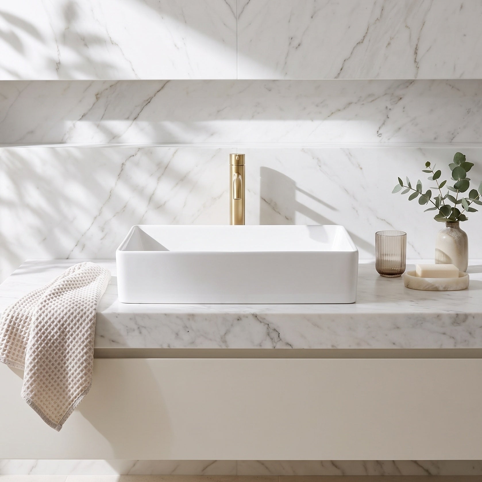 Fairford Stance 500mm Countertop Basin - White
