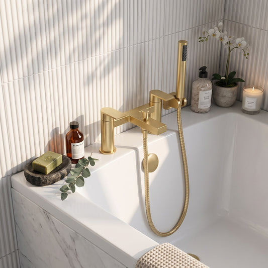 Fairford Loft Brushed Brass Bath Shower Mixer