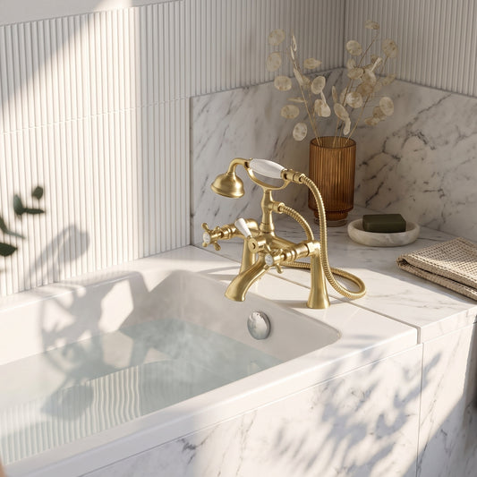Fairford Kensington Brushed Brass Bath Shower Mixer