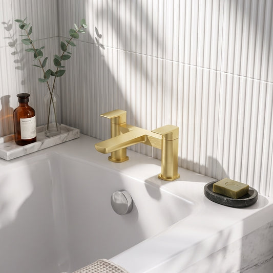 Fairford Una Brushed Brass Bath Filler