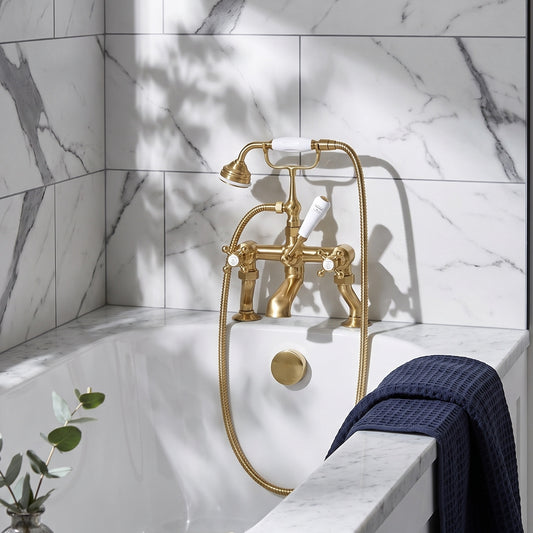 Fairford Winchester Brushed Brass Bath Shower Mixer