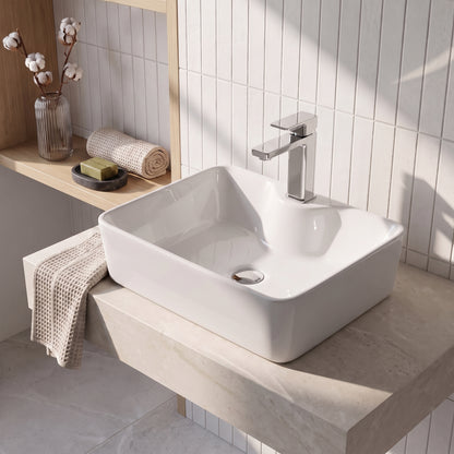 Fairford 480mm Square Ceramic Counter Top Vessel